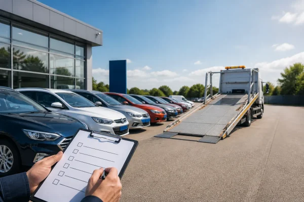 Dealer stock movement checklist before booking car transport