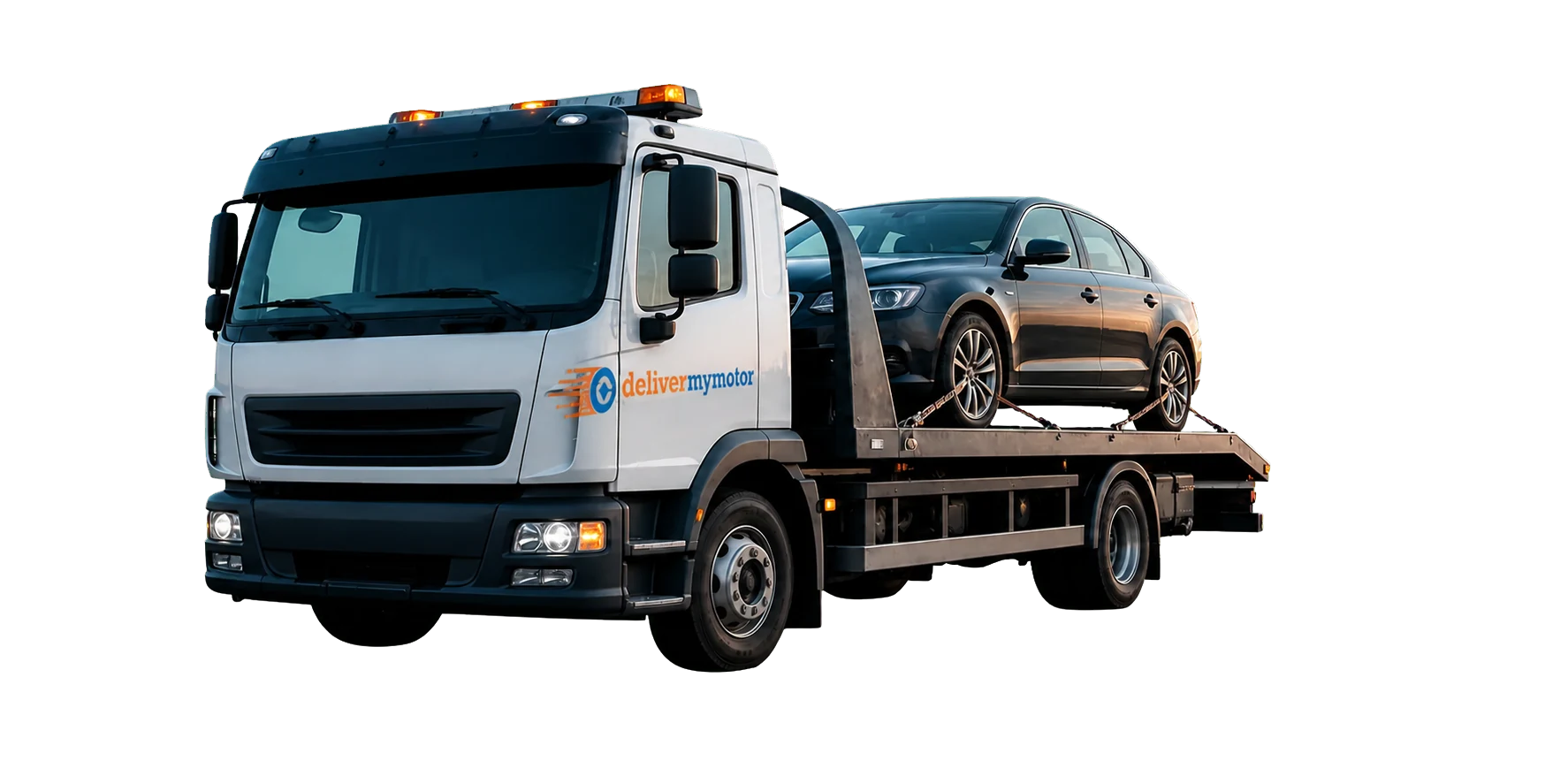 DeliverMyMotor car transporter carrying a vehicle